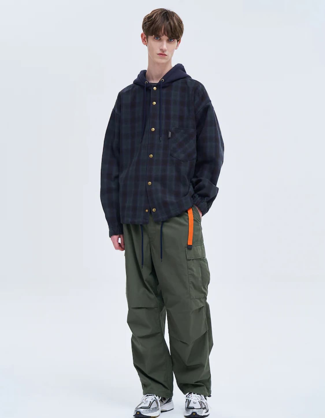 세단 올 퍼포즈 플란넬 후드 그린 상품이미지3