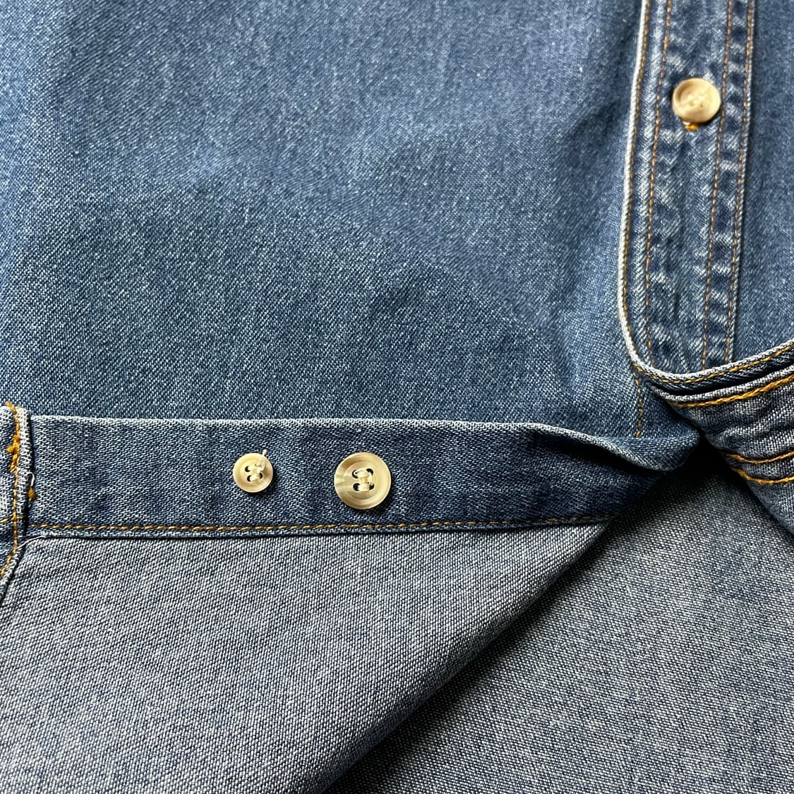 LA LOVING 빈티지 다운버튼 코튼 데님 셔츠 A00735 상품이미지5