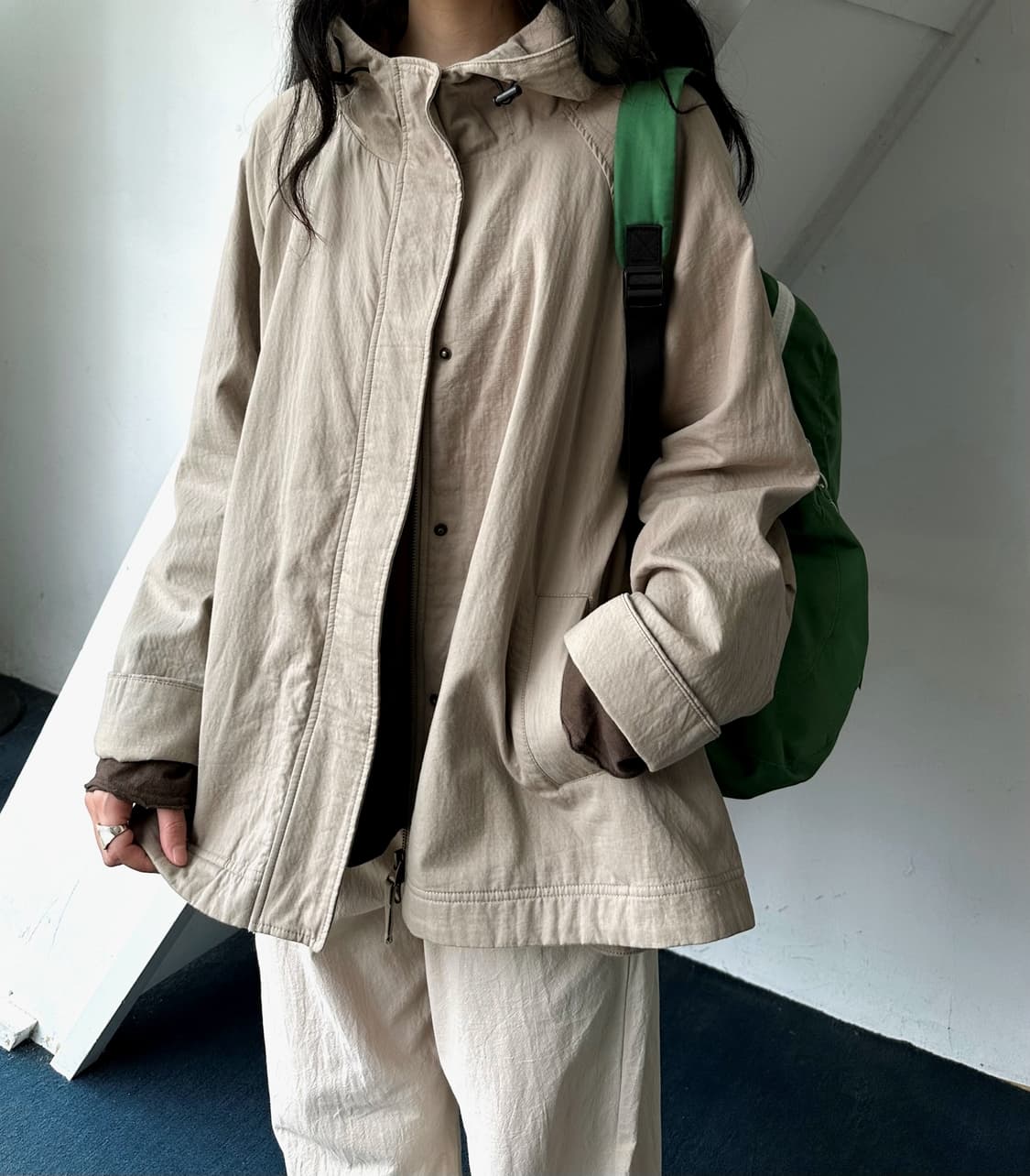 Natural cotton mid mods coat 상품이미지8