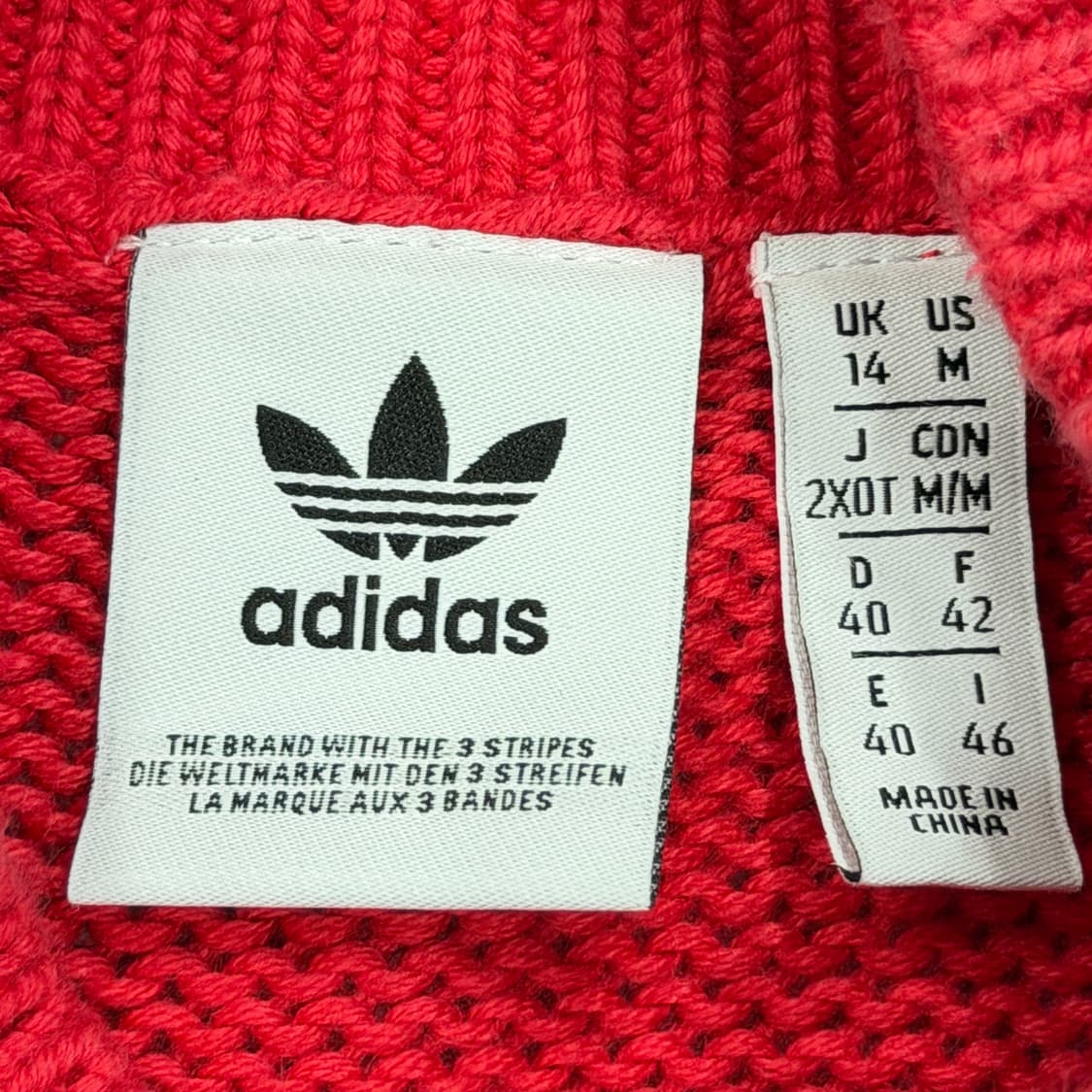 아디다스 빅 트레포일 목폴라 반팔니트 레드 XL 105 상품이미지4