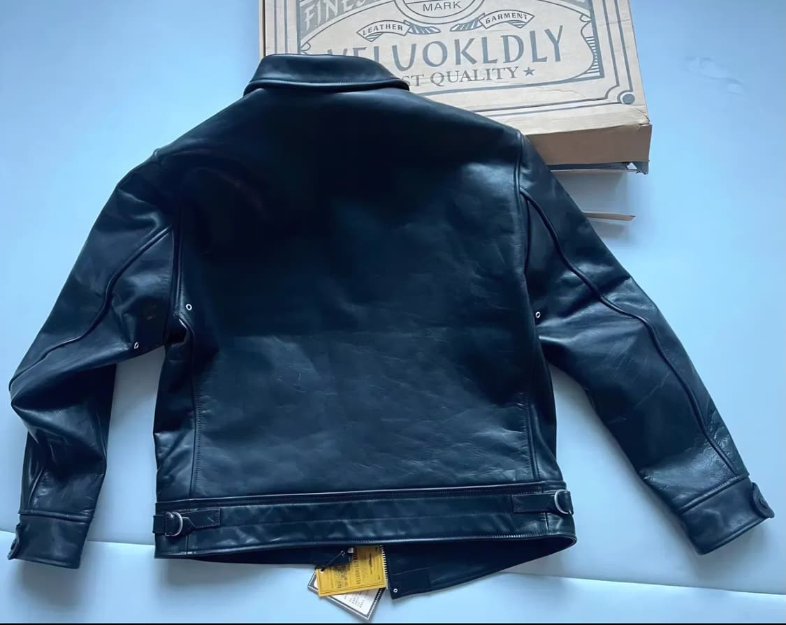 VELUOKLDLY 말가죽 홀스하이드 가죽 레더 자켓 4xl 중홀랜드 상품이미지3