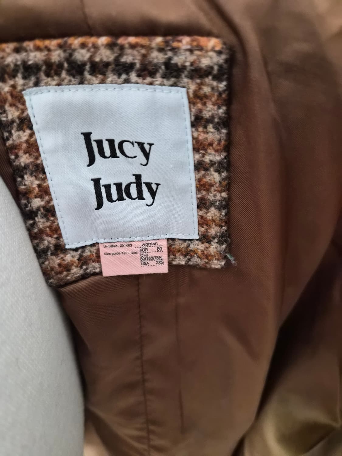 쥬시쥬디 여성용 J빅카라 체크루즈핏코트 상품이미지10