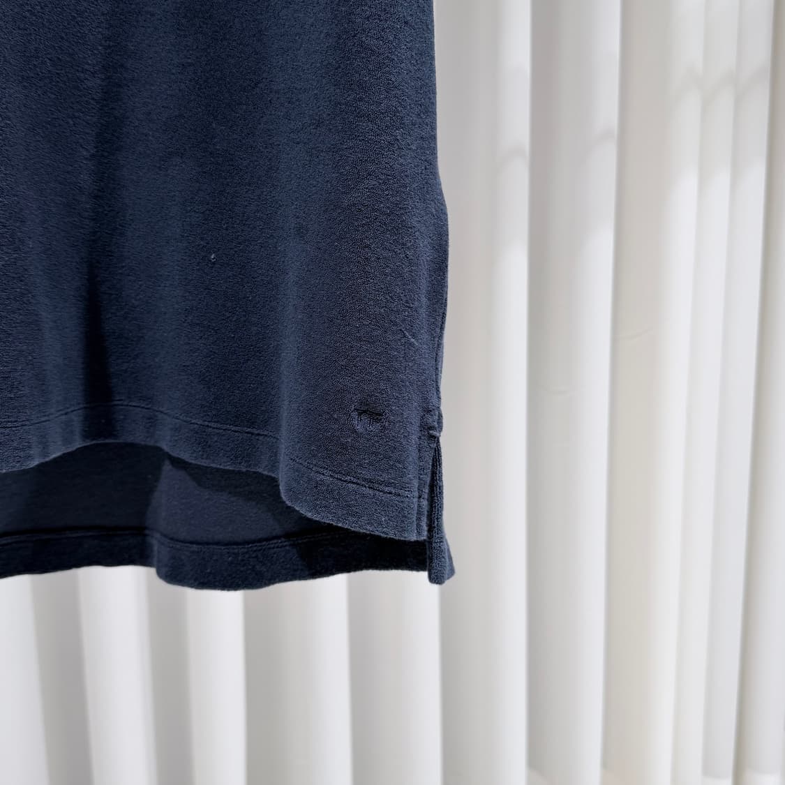 (A+/52) / 톰포드 테리 타월링 코튼 폴로 카라 반팔 티셔츠 네이비 상품이미지5