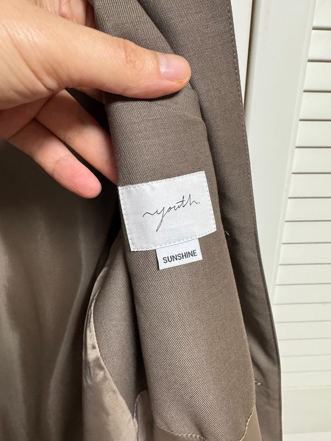 유스 간절기 체스터필드 코트 브라운 오버핏 s 95~100 상품이미지2