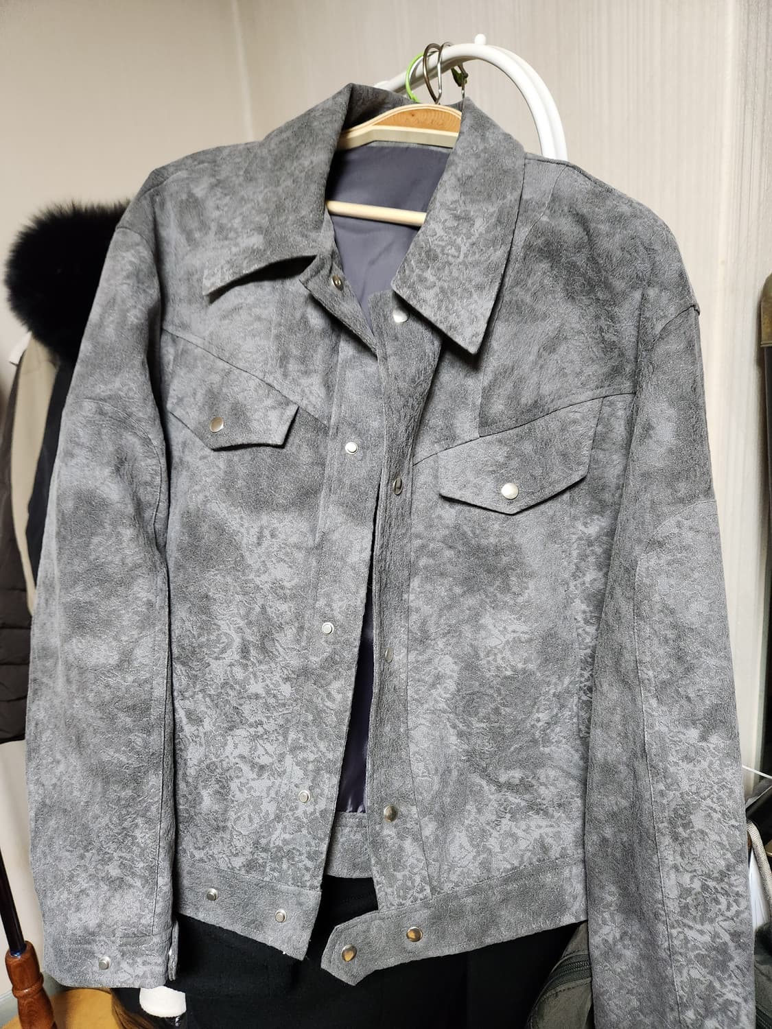 새제품 아워스코프 커브드 트러커 자켓 상품이미지3