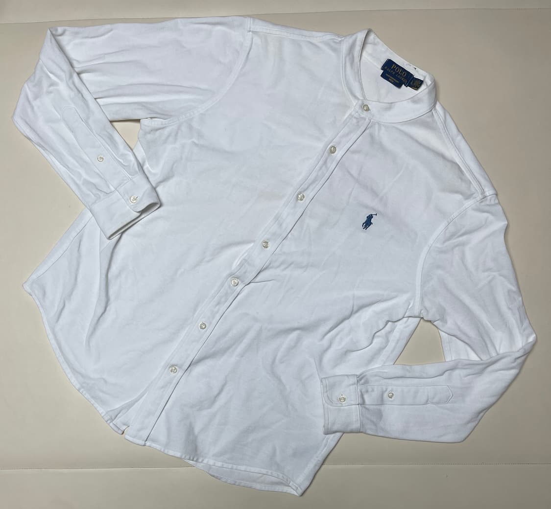 폴로 랄프로렌 헨리넥 옥스포트 화이트 셔츠 상품이미지1