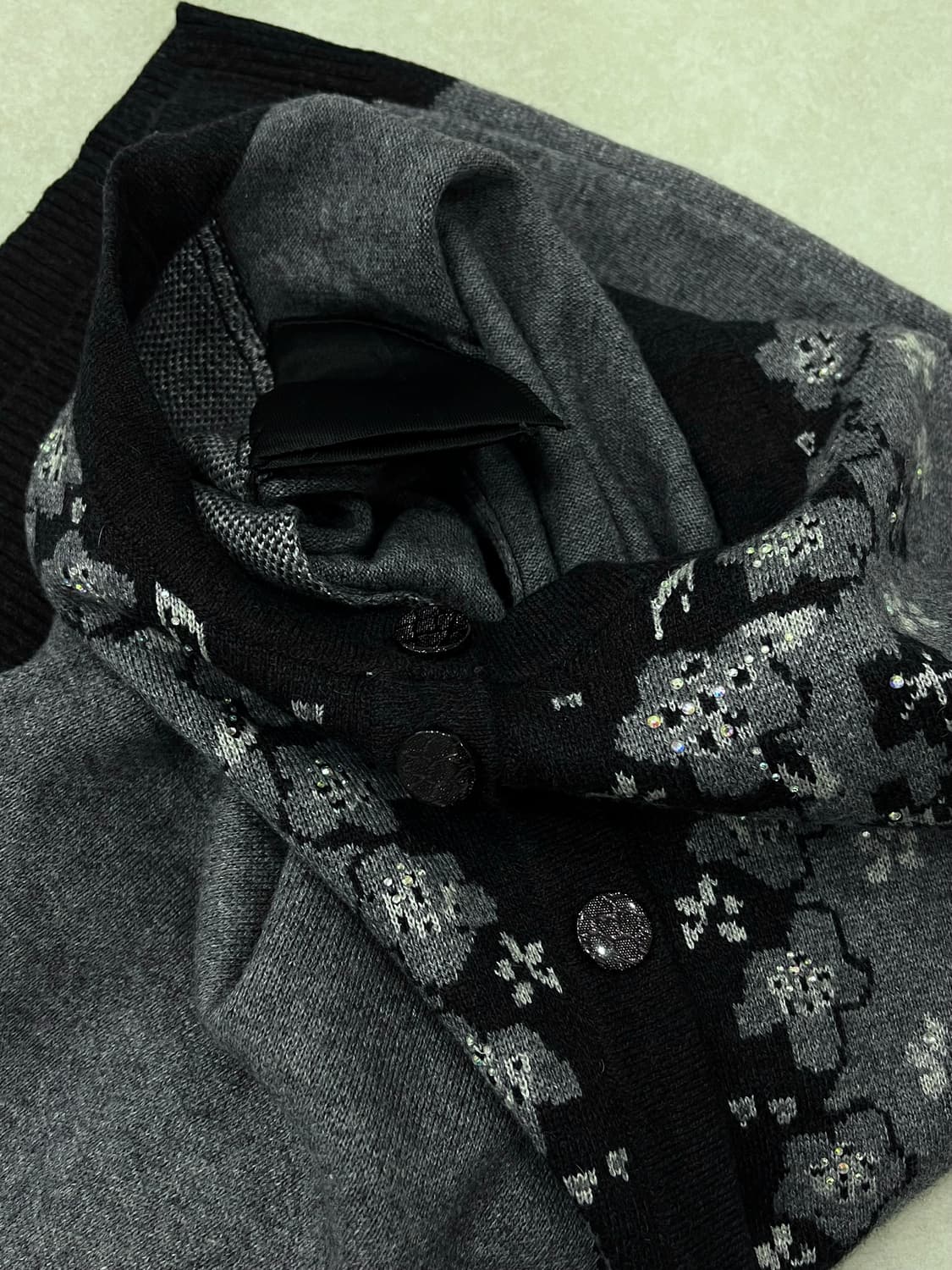 캐시미어 혼방 플라워 빈티지 가디건 상품이미지8