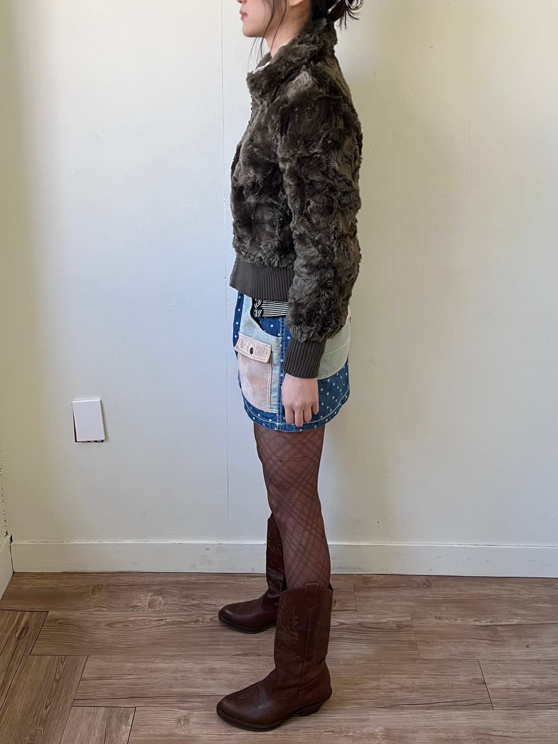 COMME CA ISM 올리브 퍼 자켓 상품이미지9