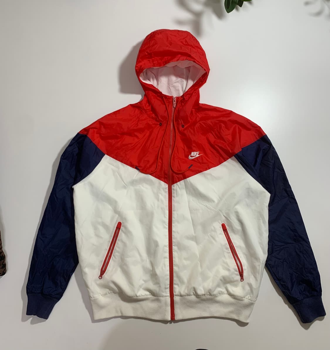 나이키 바람막이 자켓 레드/네이비/화이트 상품이미지1
