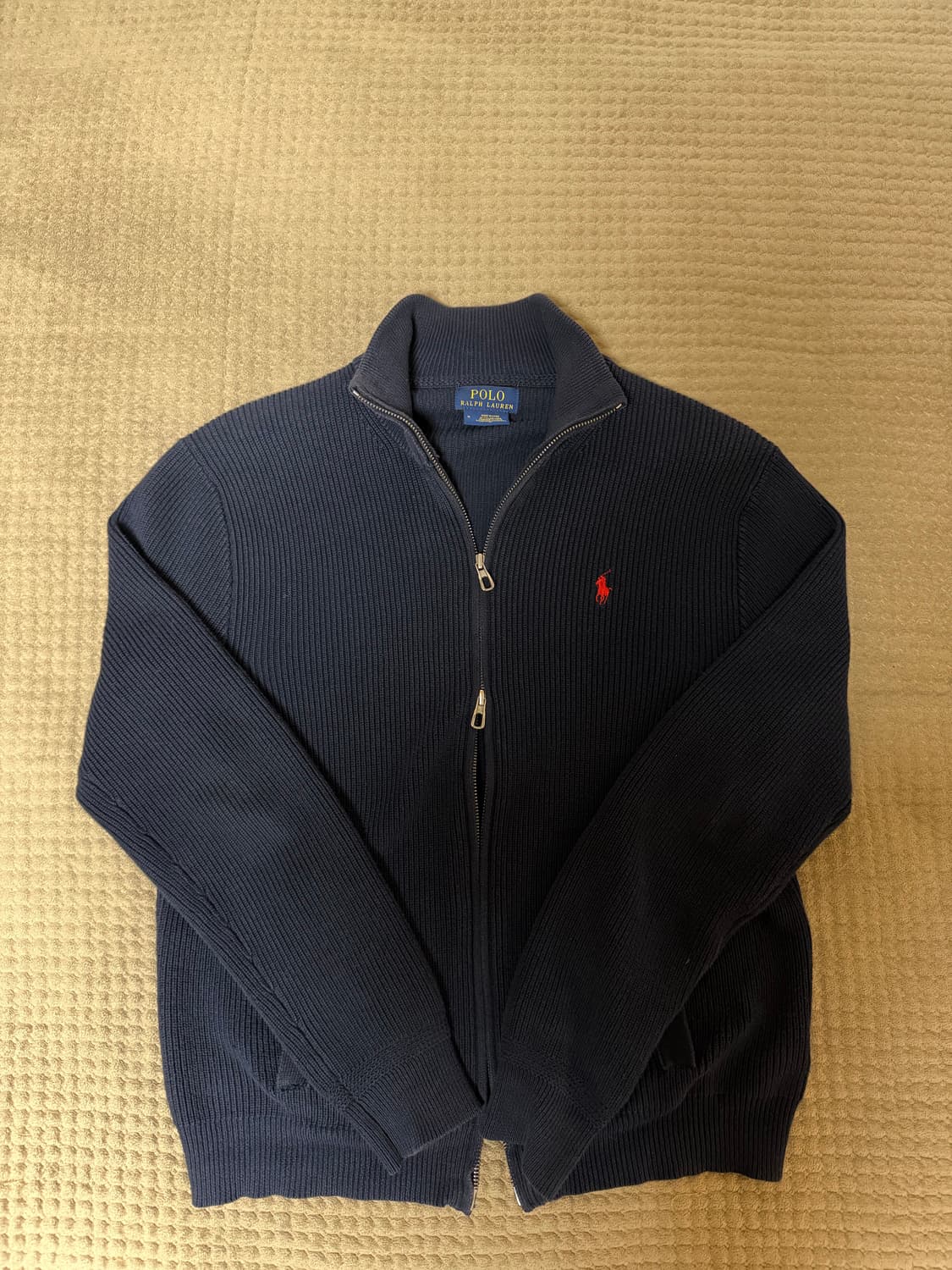 (M)폴로 네이비 니트 풀집업 (새상품급) 상품이미지1