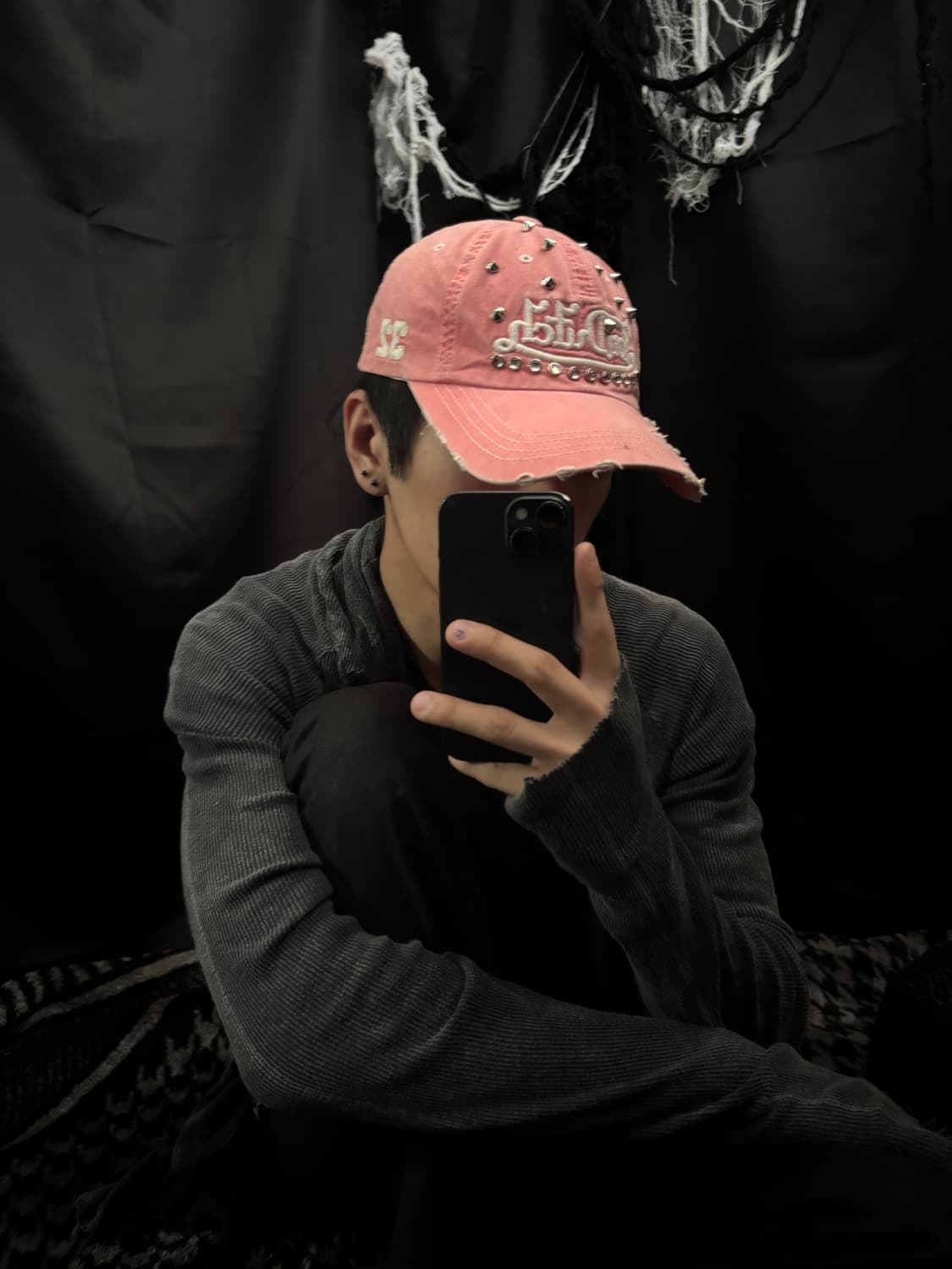 “Von dutch” Pink Y2K Stud Cap 상품이미지1