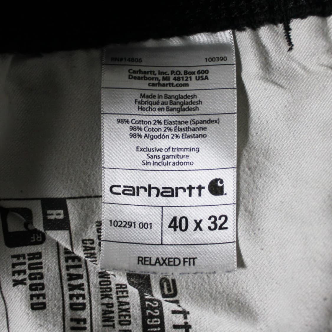 Carhartt 칼하트 102291 릴렉스드핏 카펜터 워크 팬츠 상품이미지4