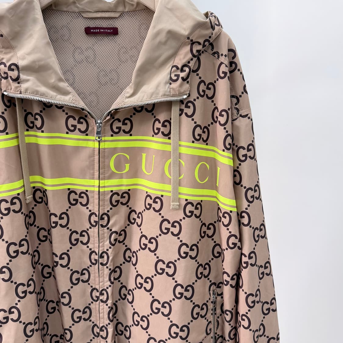 [S+급/54] 구찌 GG 로고 나일론 후드 바람막이 자켓 상품이미지2