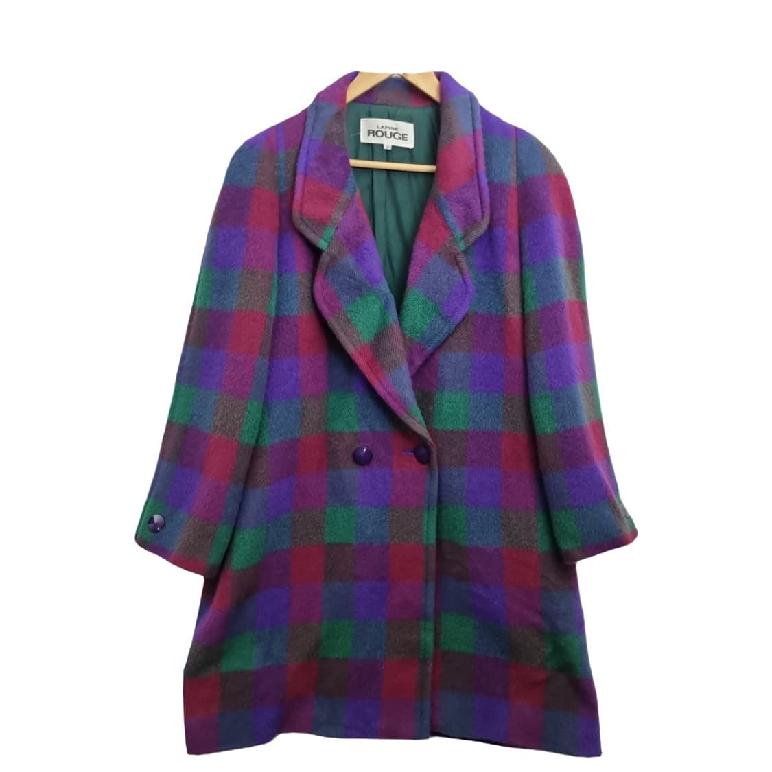 LAPINE ROUGE 빈티지 체크 더블 코트 [13] 상품이미지1