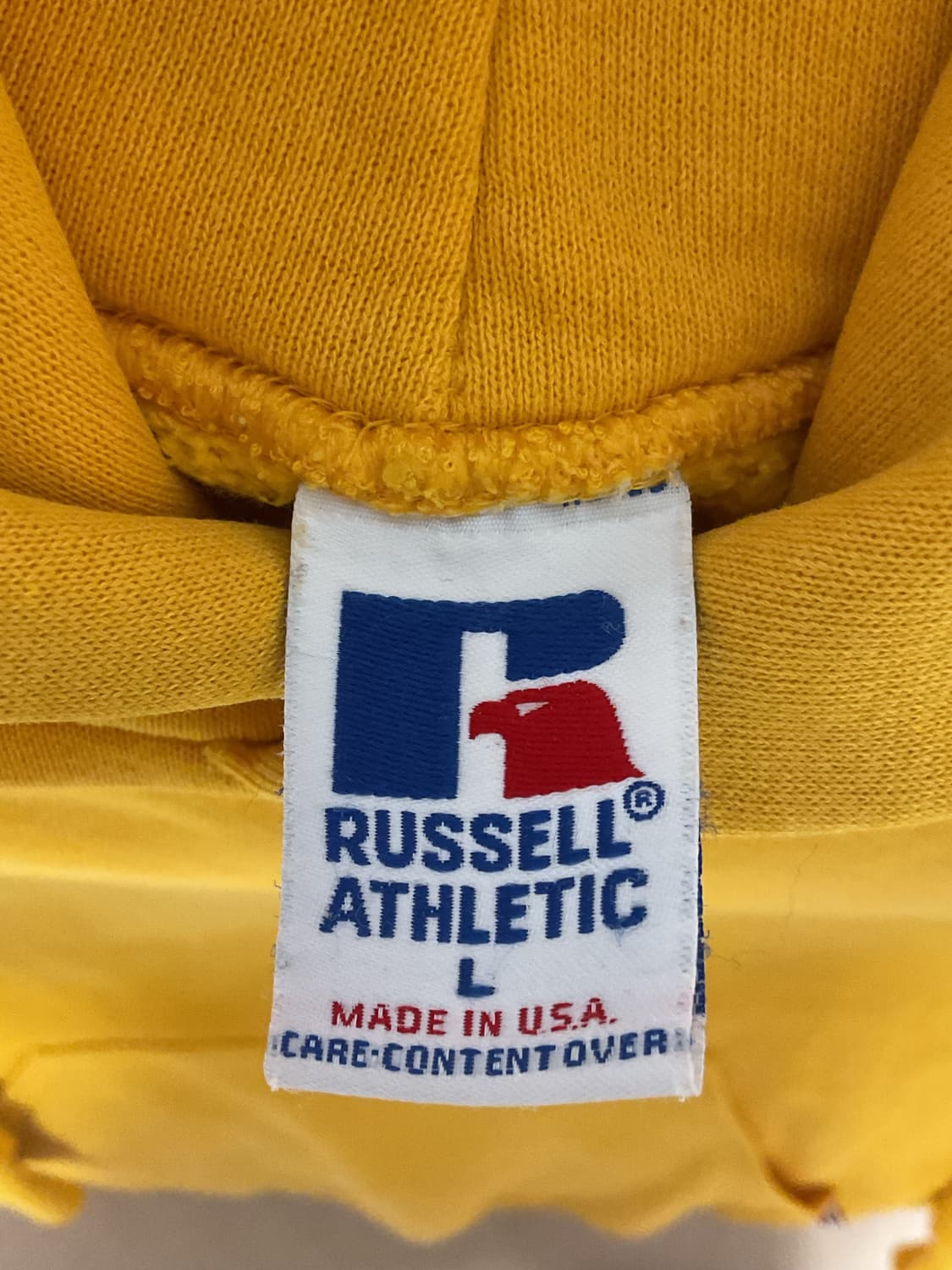 90s Russell yellow hoodie 상품이미지3