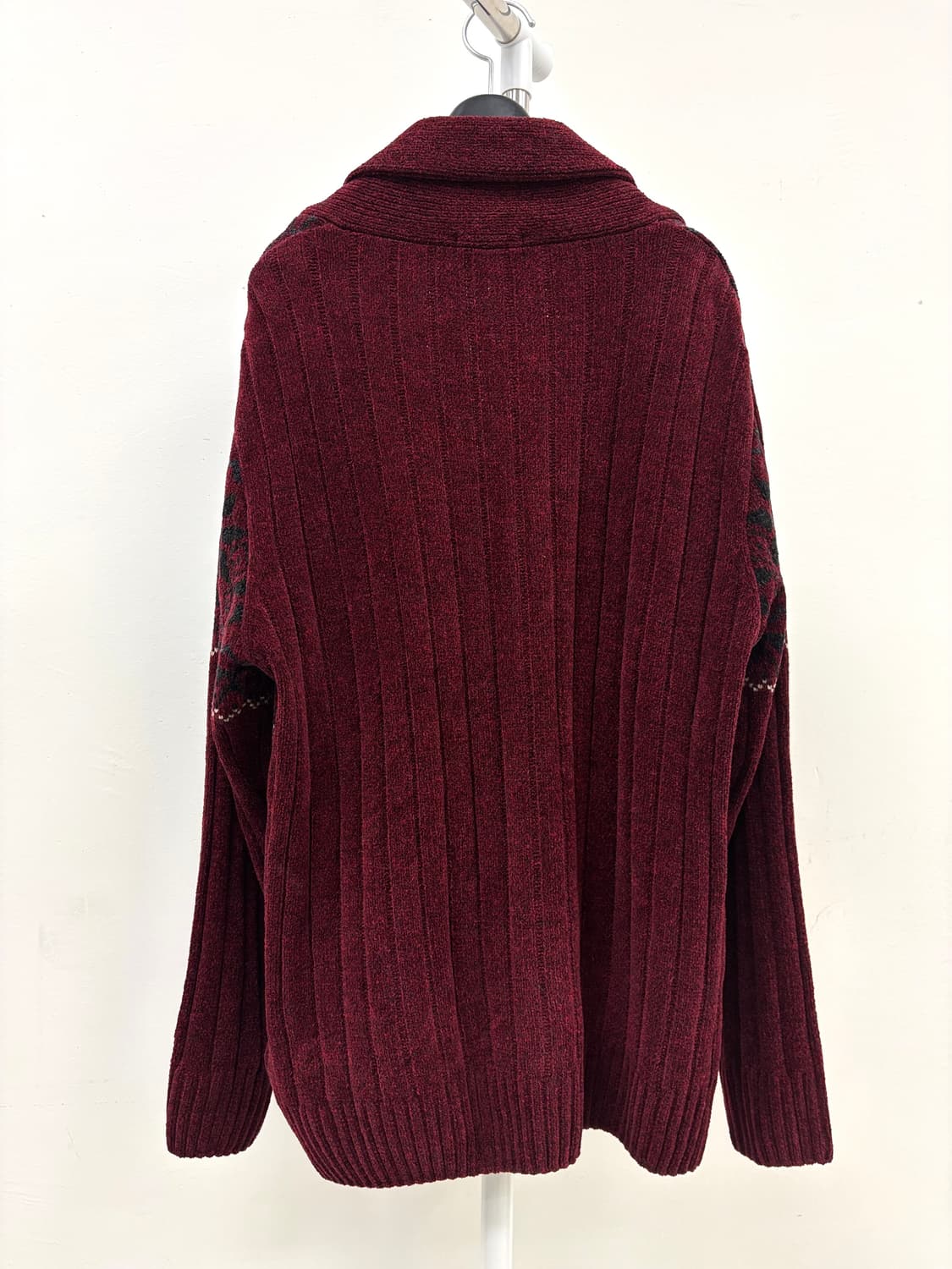 빈티지 노르딕 버건디 가디건 상품이미지8