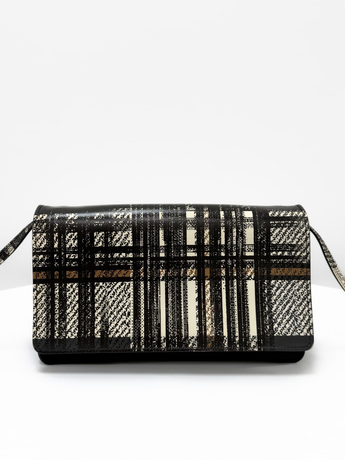 프라다 타탄 체크 사피아노 & 나일론 아코디언 크로스백 상품이미지2