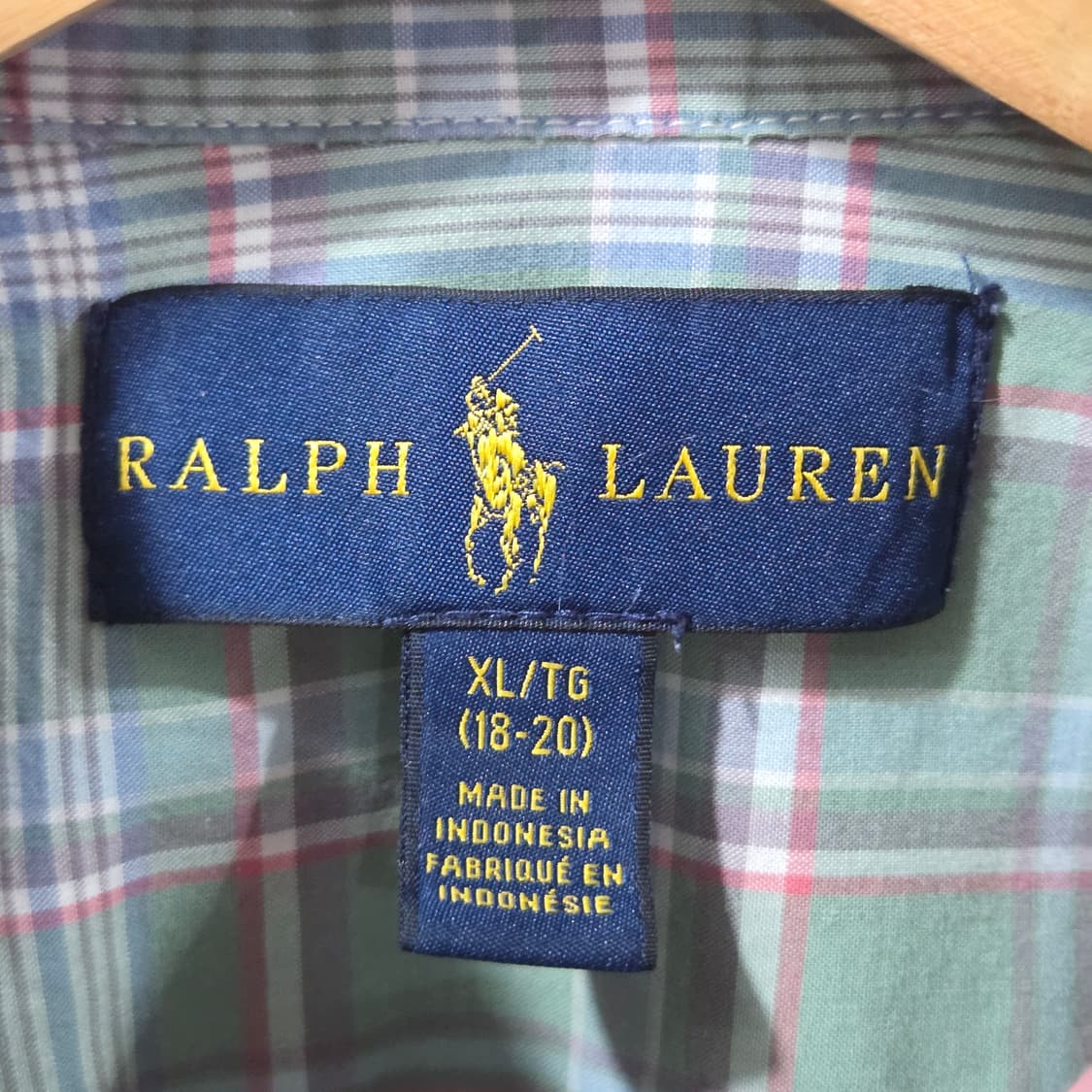 폴로랄프로렌 보이즈 버튼다운 체크셔츠 XL/18/20 상품이미지3