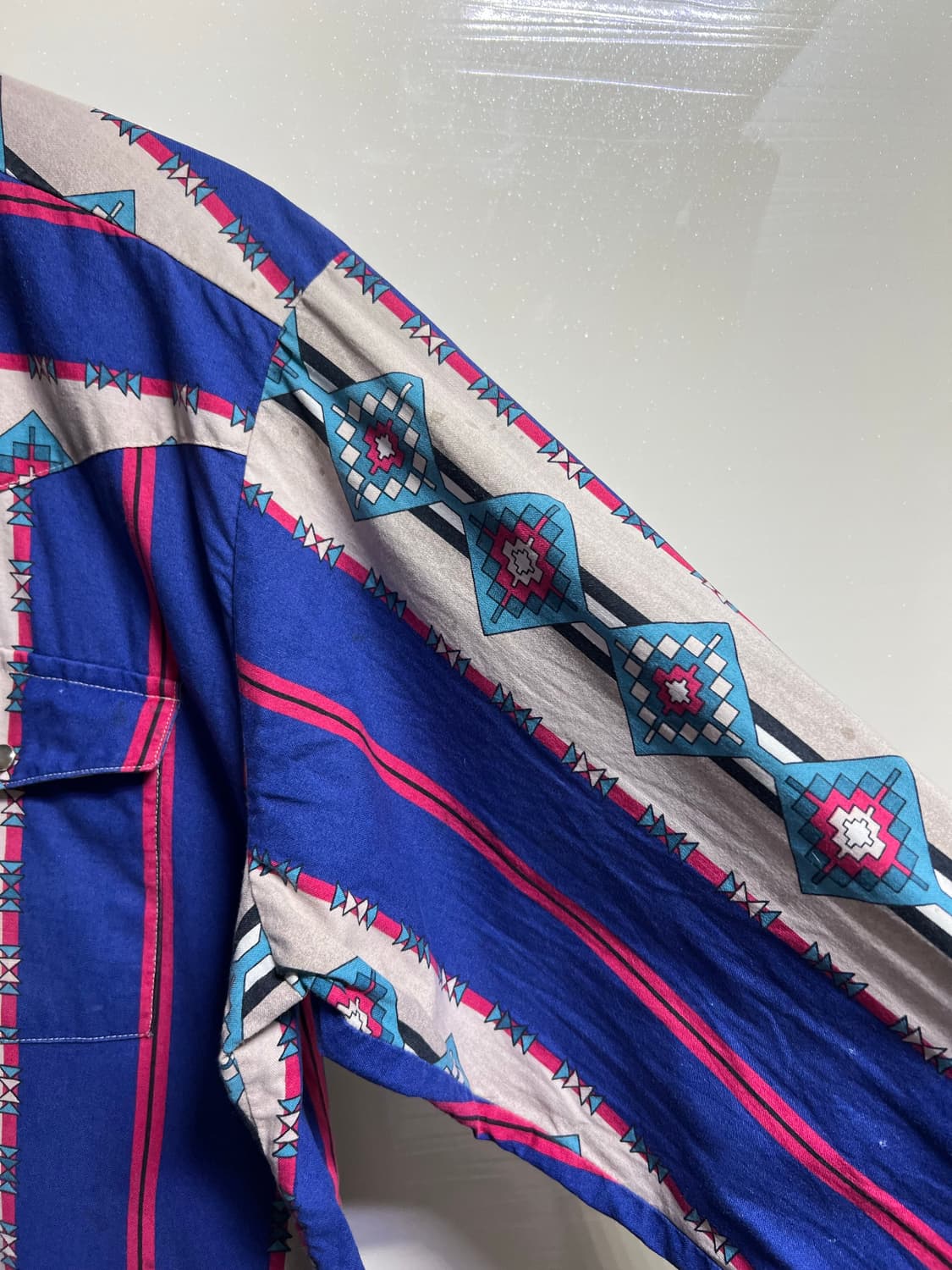 빈티지 팬핸들 웨스턴 패턴셔츠 상품이미지6