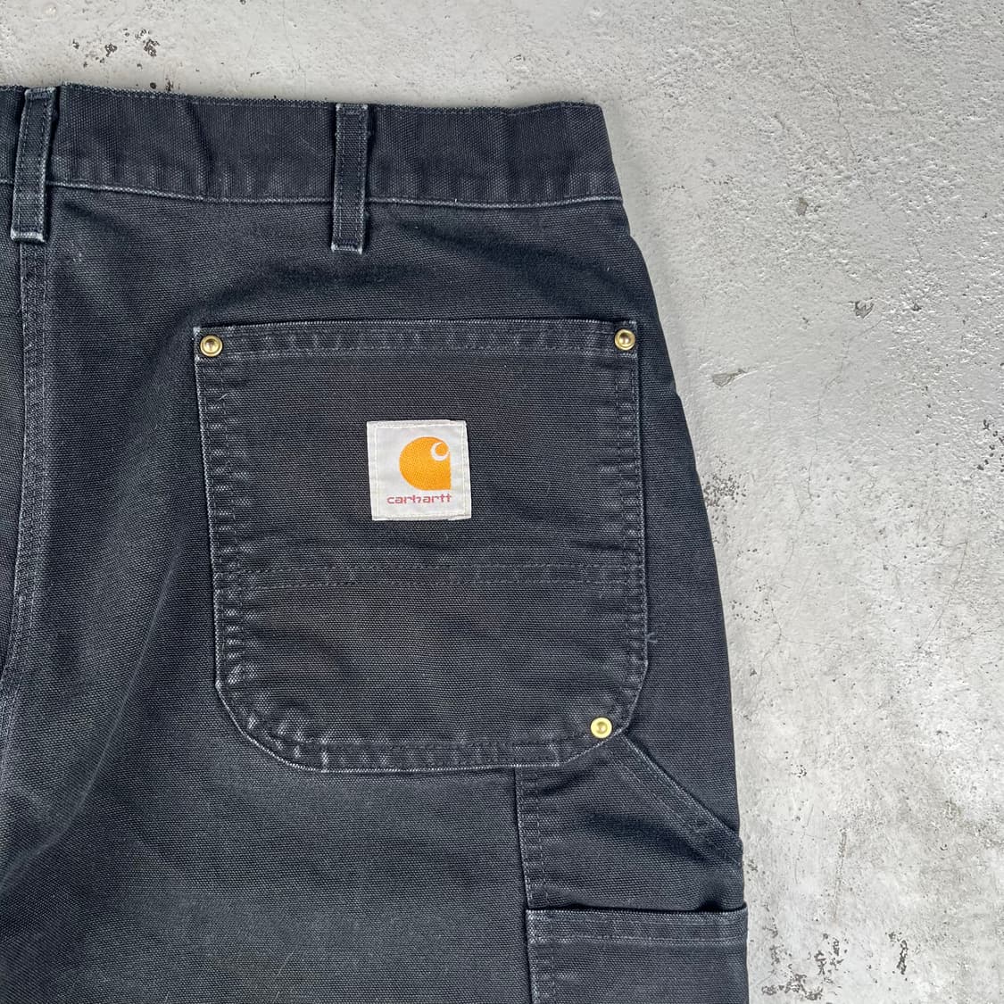 빈티지 칼하트 블랙 더블니 워크 팬츠 B01BLK 상품이미지5