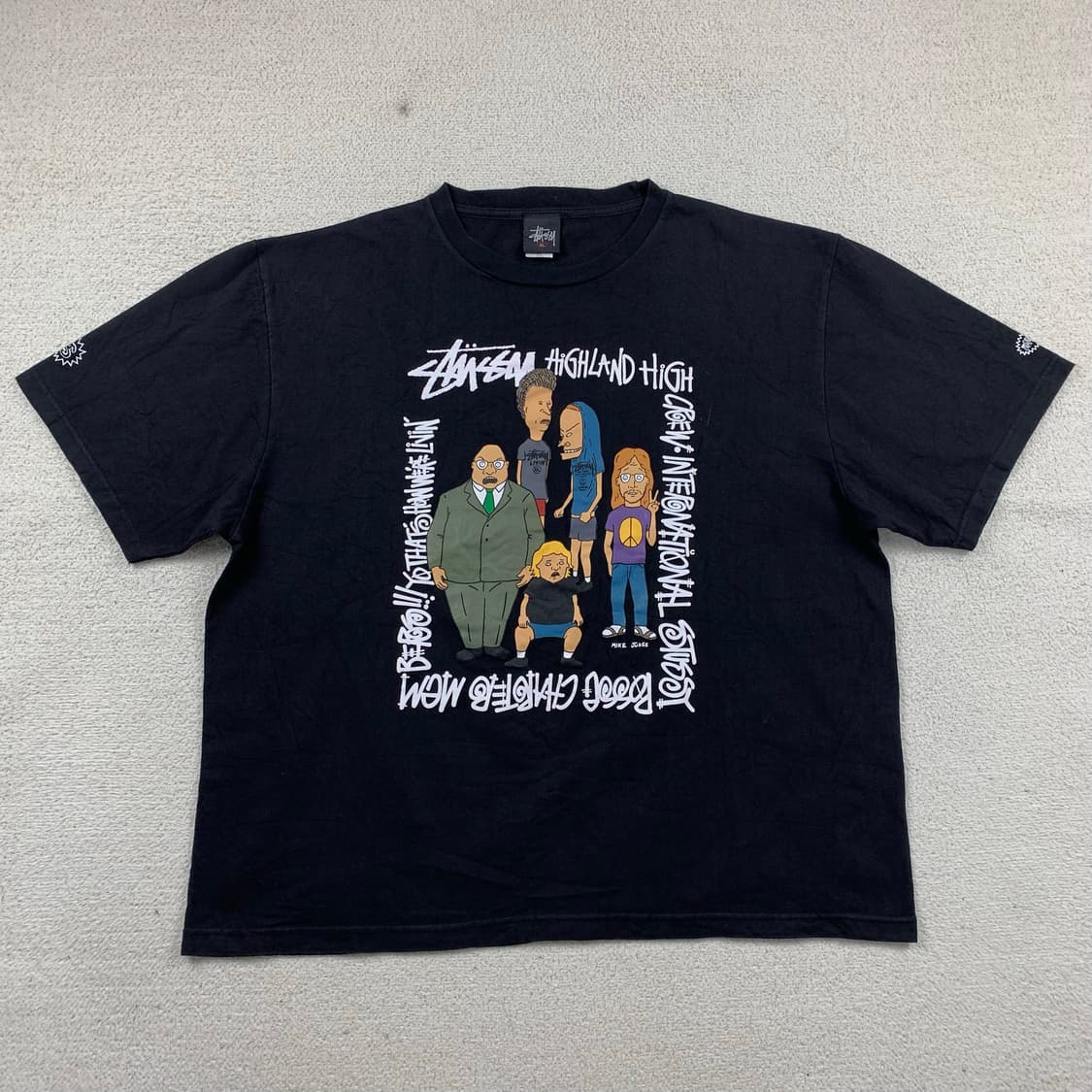 90s 스투시 빈티지 그래픽 반팔 티셔츠 블랙  상품이미지1