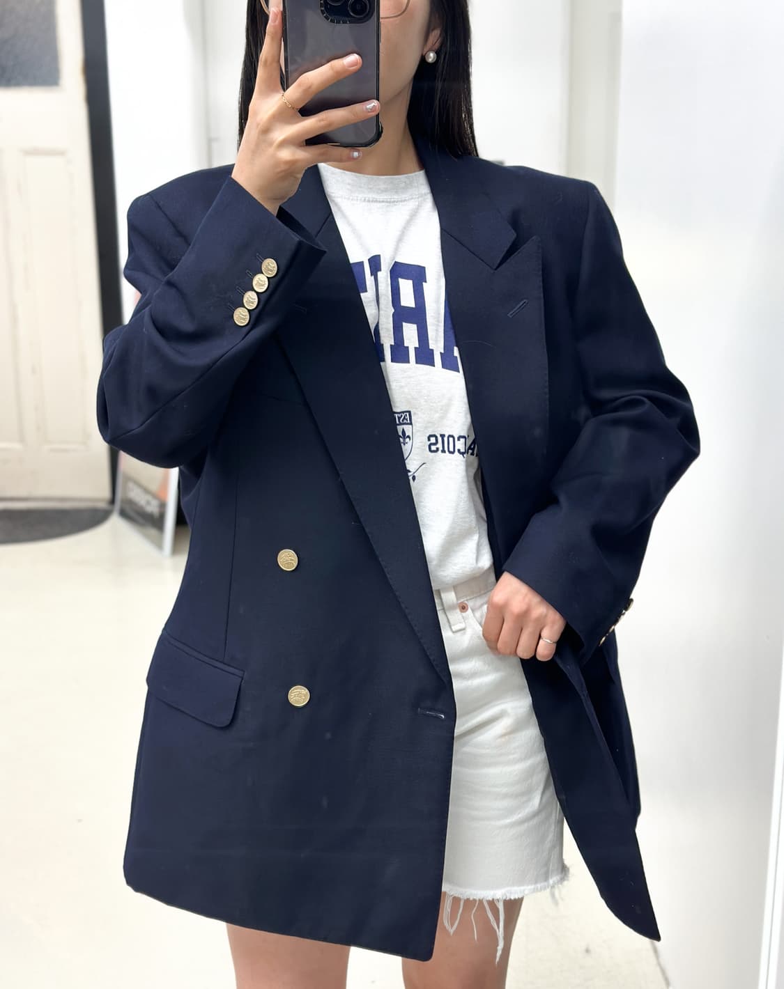 Burberry navy gold button jack 상품이미지2