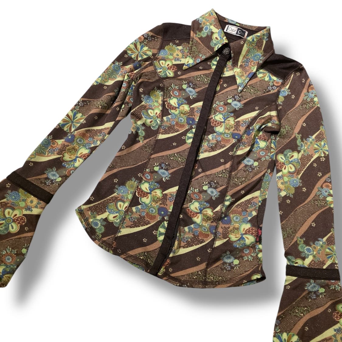 오즈온 에스닉 플라워 벨슬리브 셔츠 상품이미지4