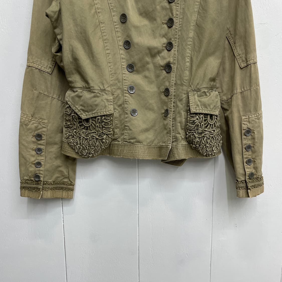 에르만노 설비노 코튼 린넨 믹스 더블 브레스티드 자켓 상품이미지6