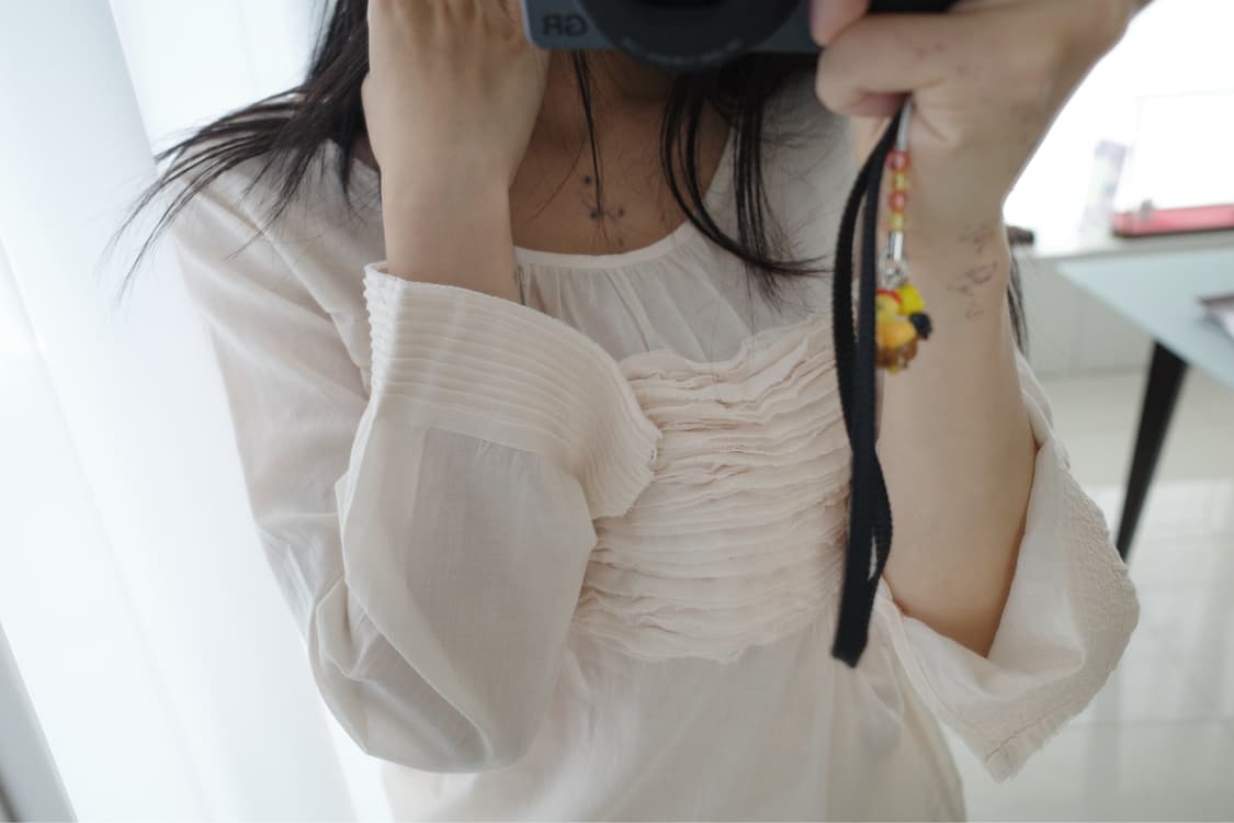 Pleated pale pink top 상품이미지6