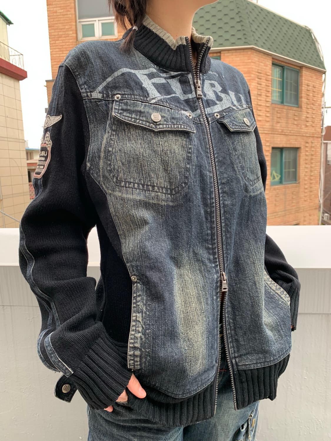 푸부 데님 집업 상품이미지4
