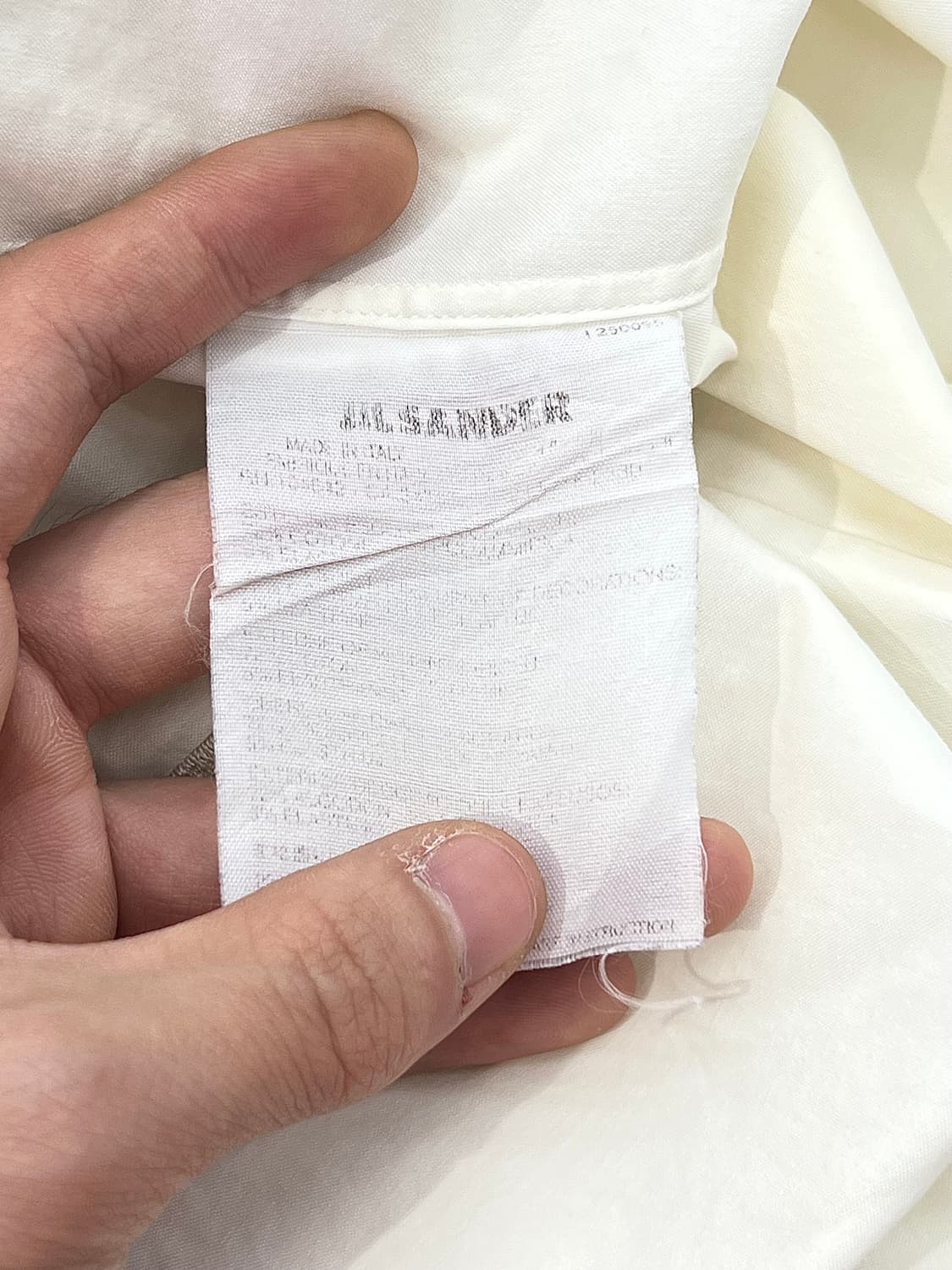 질샌더 화이트 베이직 리넨 포이카 원 포켓 셔츠 상품이미지9