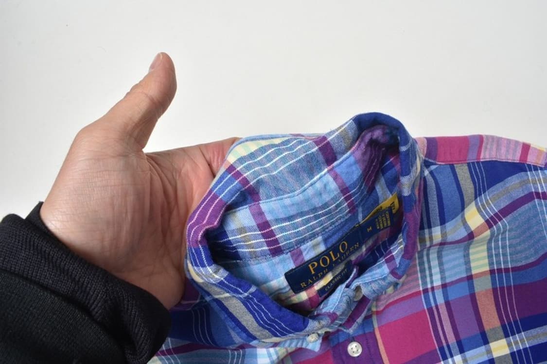 폴로 랄프로렌 큐알 체크 셔츠 남방 M 상품이미지5