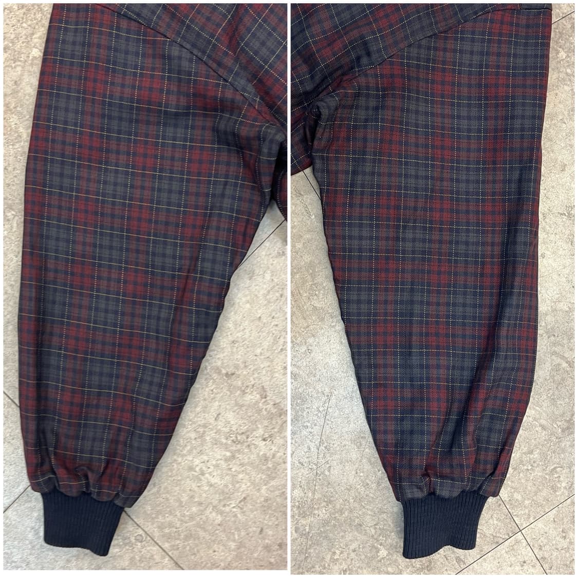 라코스테 리버시블 체크 블루종 자켓 버건디 110 #csz2371 상품이미지4