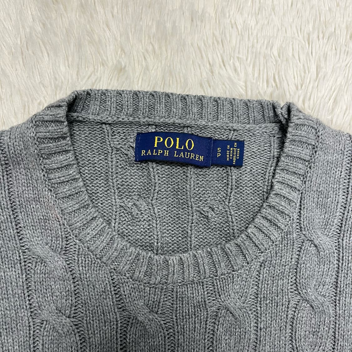 Polo Ralph Lauren grey cable knit 상품이미지6
