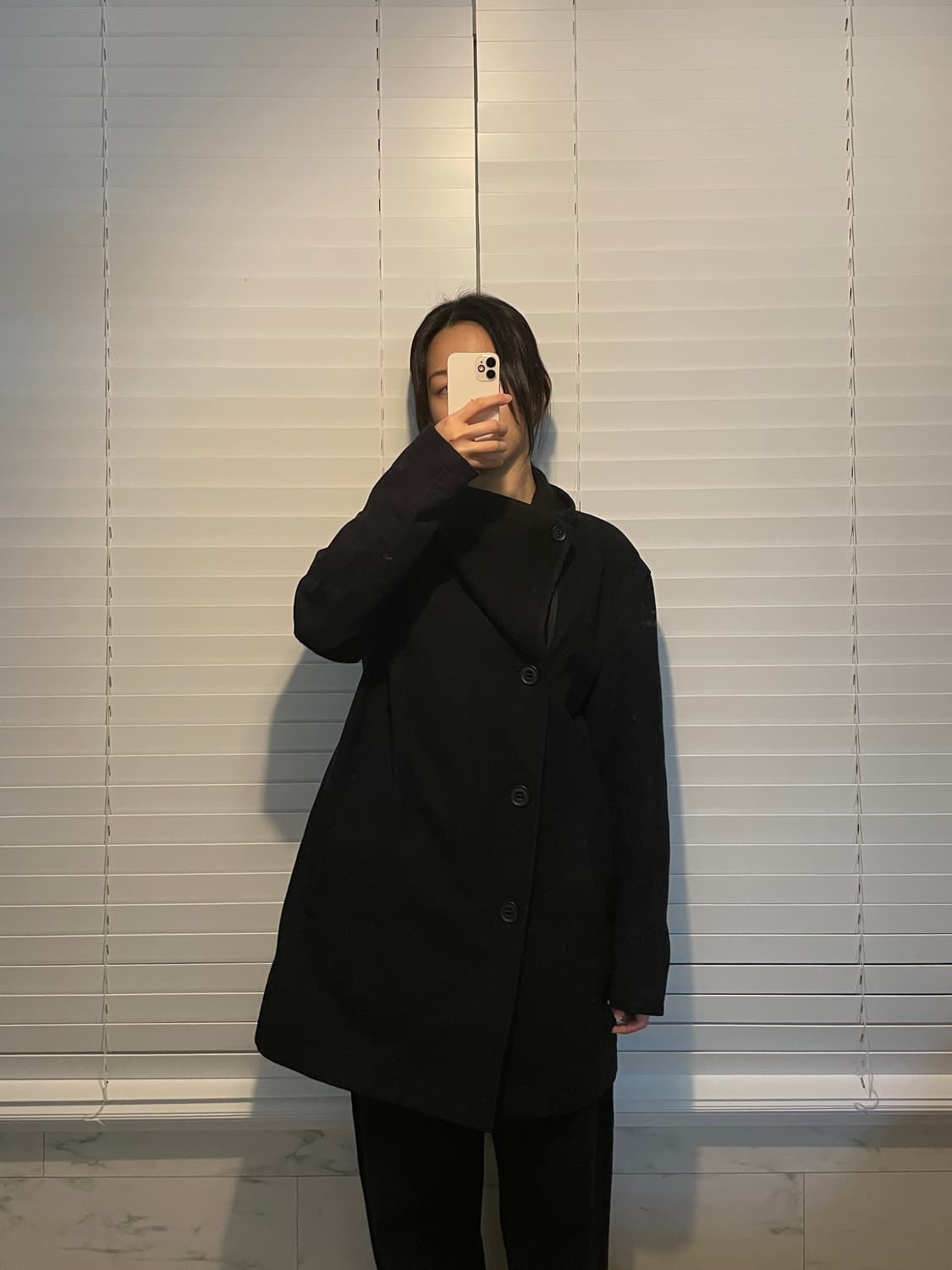 띠어리 니트넥 버튼 코트 자켓 상품이미지2