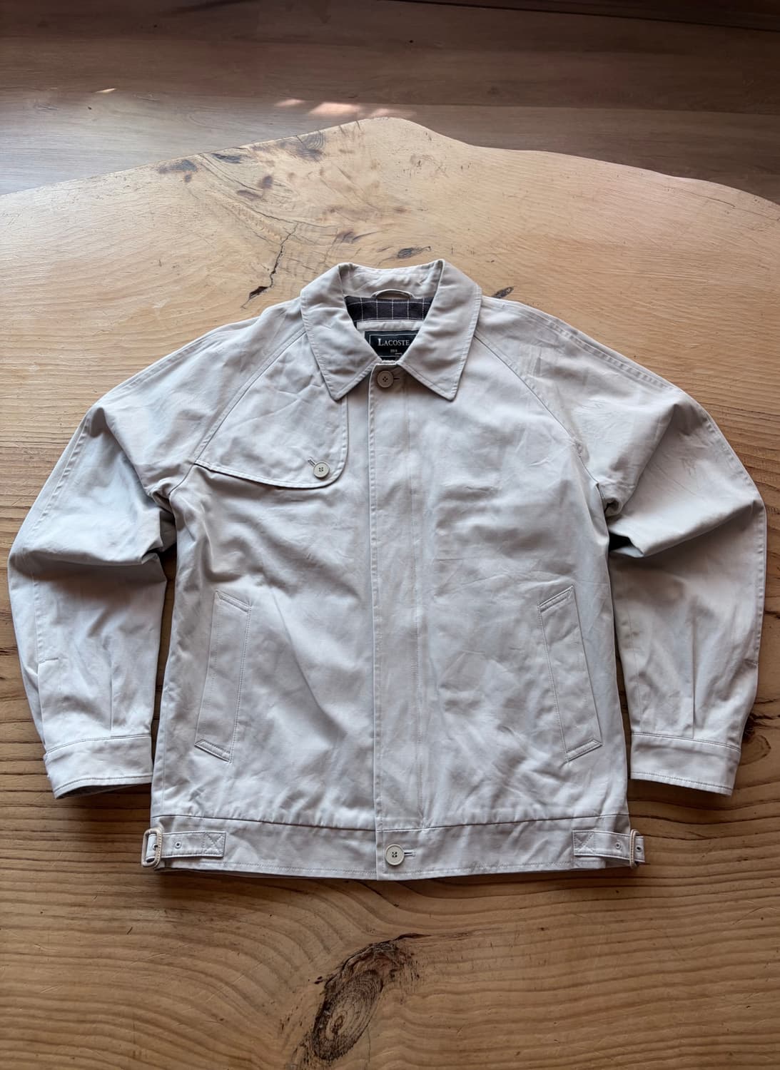 (Lacoste) 빈티지 라이트 베이지 해링턴 자켓 상품이미지1