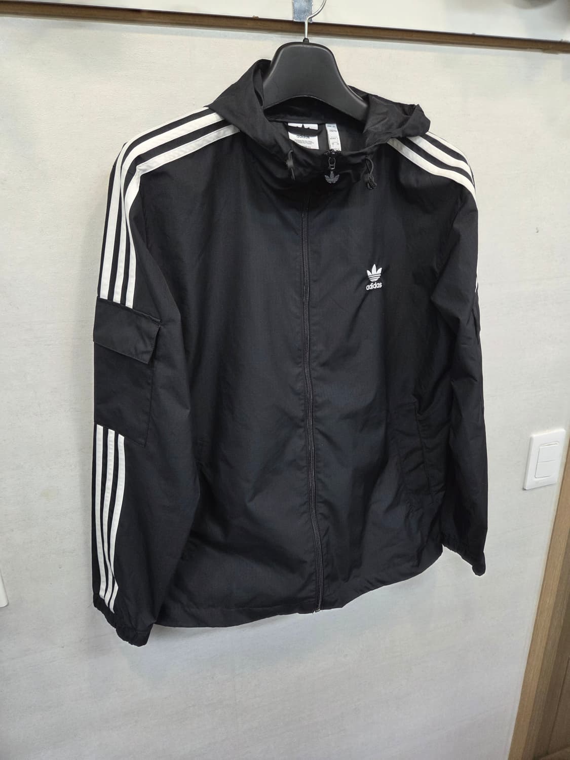 아디다스 삼선 윈드브레이커 fz 후드자켓 L 상품이미지7