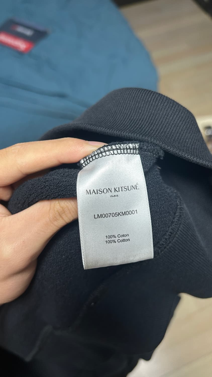 메종 키츠네 볼드 폭스 헤드 패치 오버사이즈 후드 블랙 상품이미지6