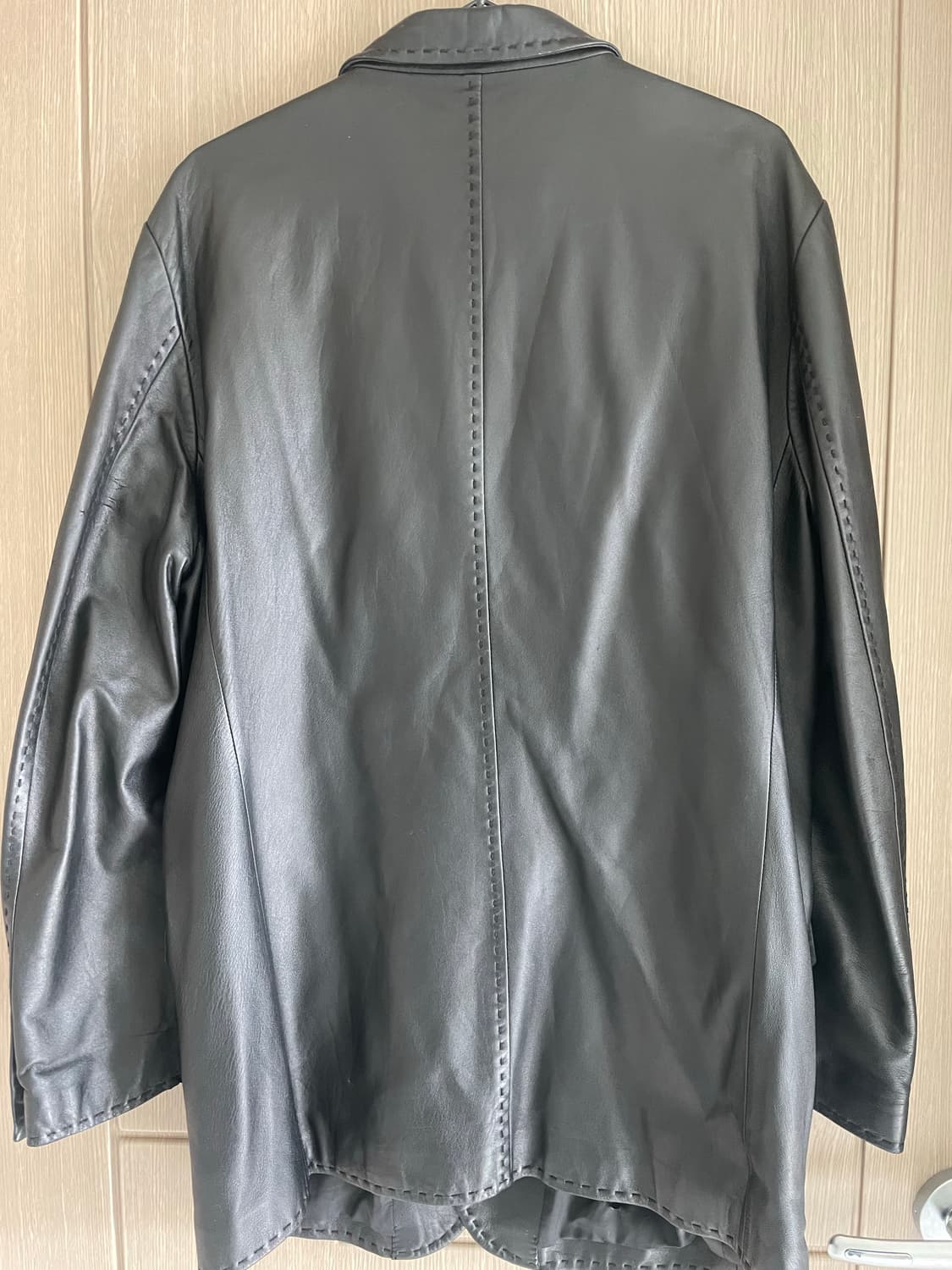 Y.H Kim 양가죽 스티치 레더 블레이저 상품이미지7