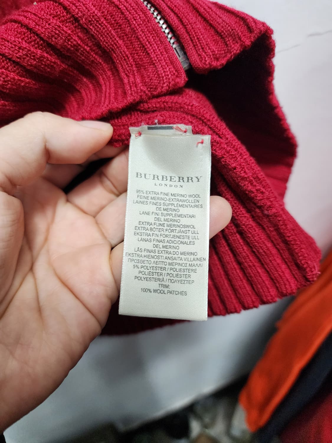 버버리 이태리 니트 집업 가디건 상품이미지5
