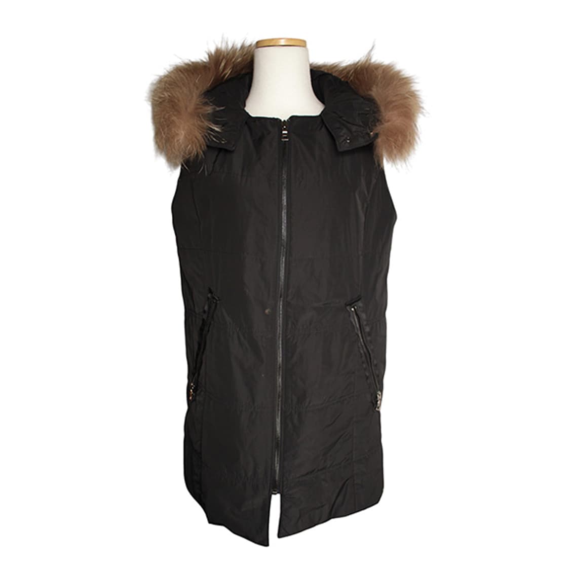 라쿤 퍼 트림 집업 베스트 44, 55 상품이미지1