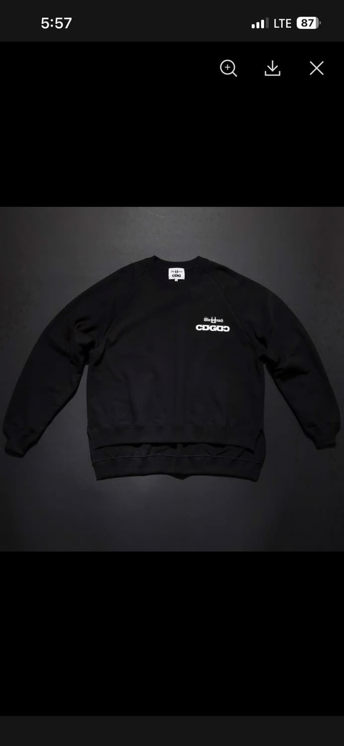 지디 gd 꼼데 cdg 콜라보 맨투맨 M 팔아요 상품이미지1