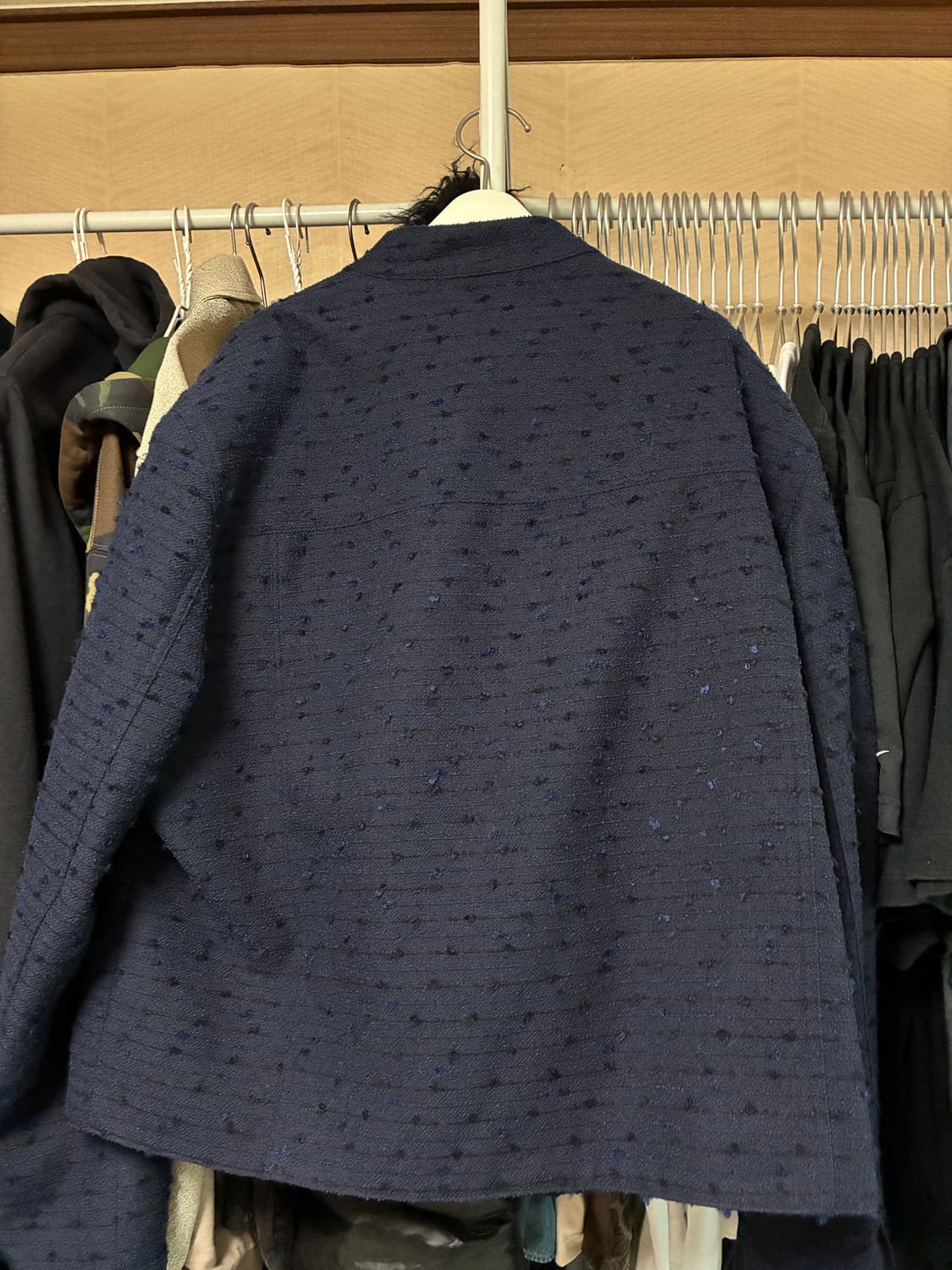 알렌느 트위드 크롭 자켓 네이비 상품이미지3