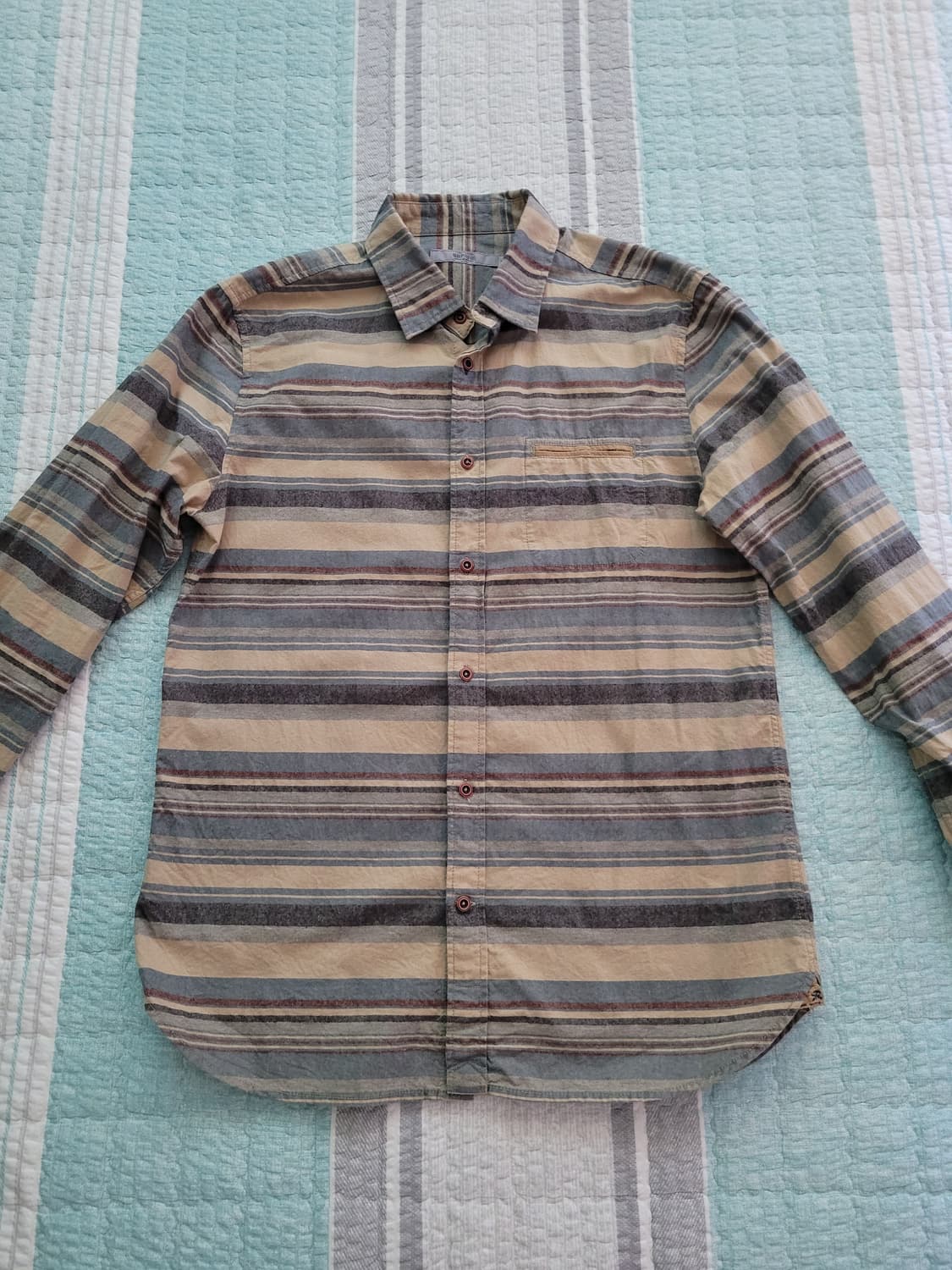 시리즈 Series 에스닉 스트라이프 간절기 체크셔츠 100사이즈 상품이미지5