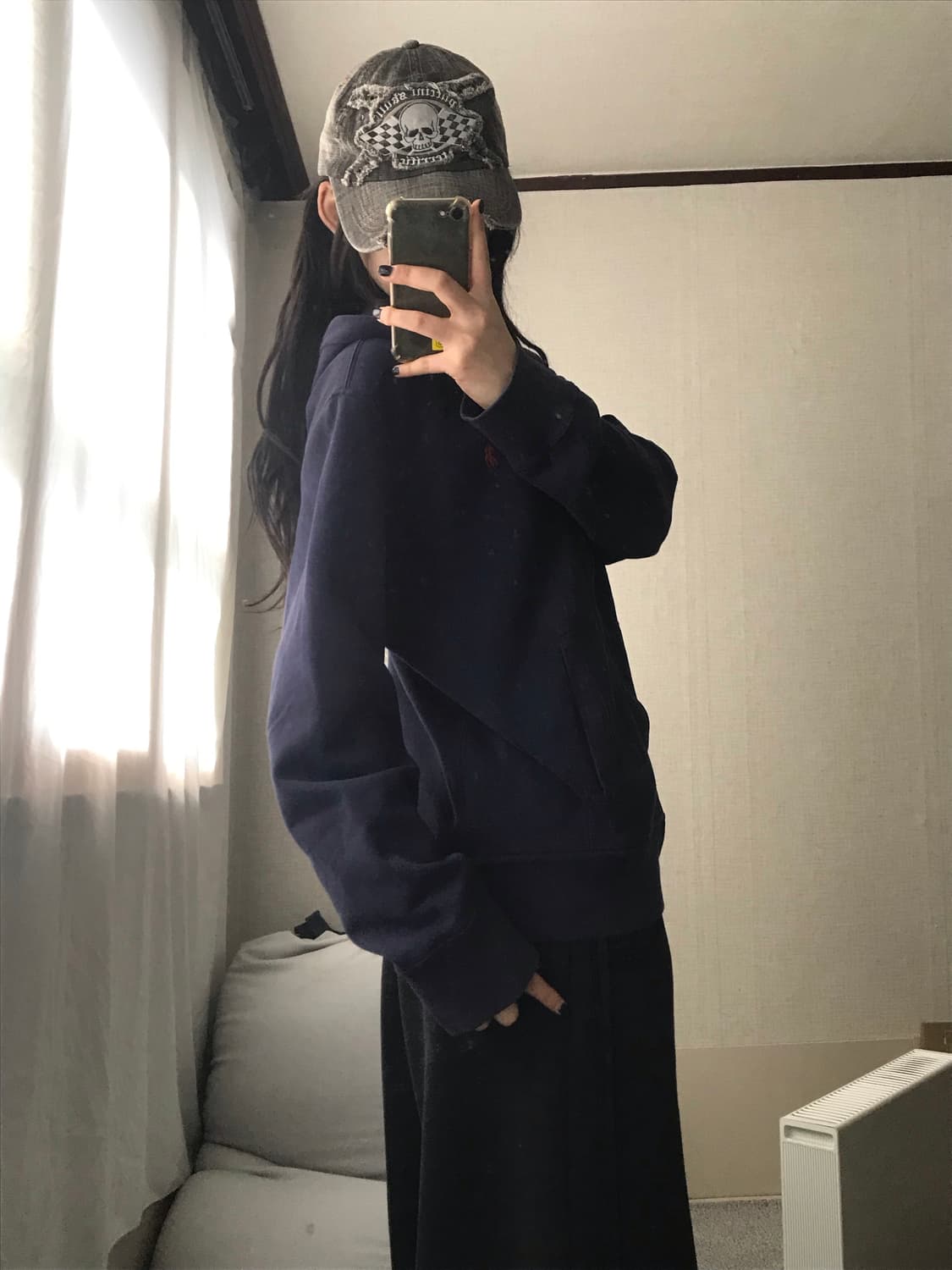 폴로 네이비 스웻 후드집업 상품이미지3