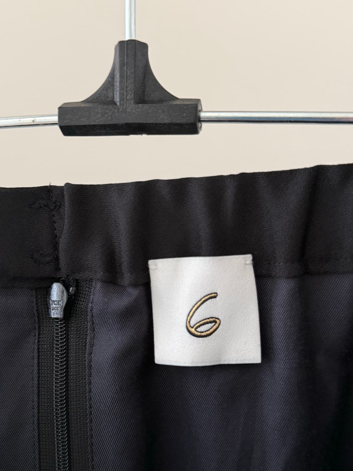 6 roku 블랙 스티치 롱 스커트 상품이미지4