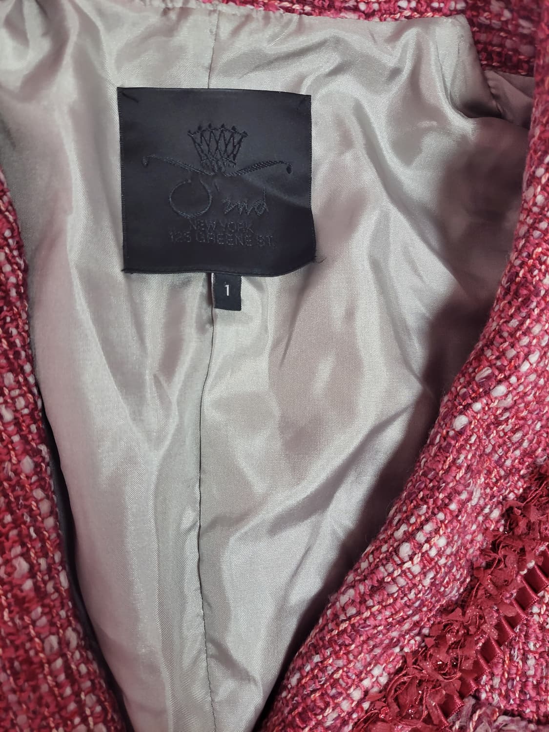 급처상태좋음!O2nd 오즈세컨 샤넬느낌 리본 트위드자켓 매장가43만8천원 상품이미지3