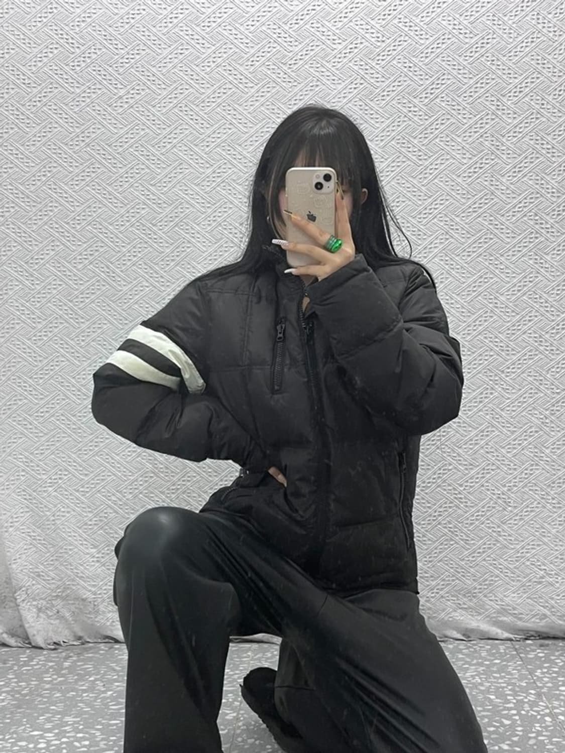 폴로 랄프로렌 럭비 올드스쿨 레트로 완장패치 패딩 S C08015 상품이미지2