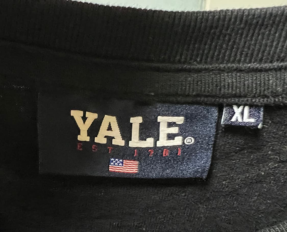 YALE 예일 스몰 원포인트 자수로고 남자 반팔티셔츠 블랙 XL 105 상품이미지3