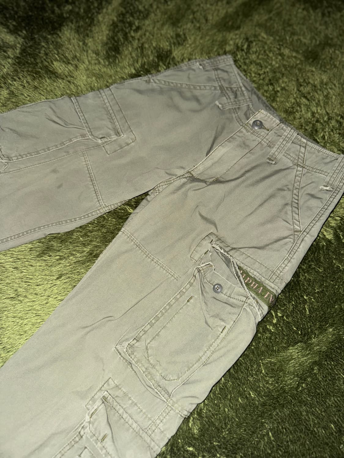 [S] 알파인더스트리 재팬 릴리즈 멀티 카고 팬츠 세이지 그린 상품이미지5